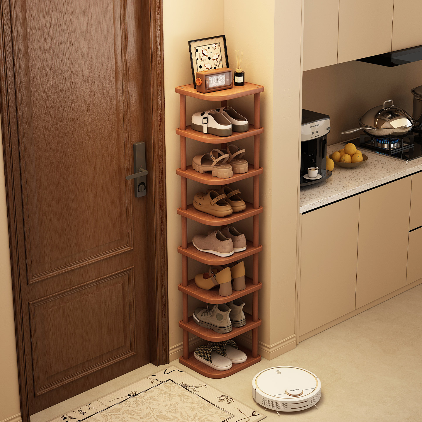 简易安装超稳不晃不占空间鞋架