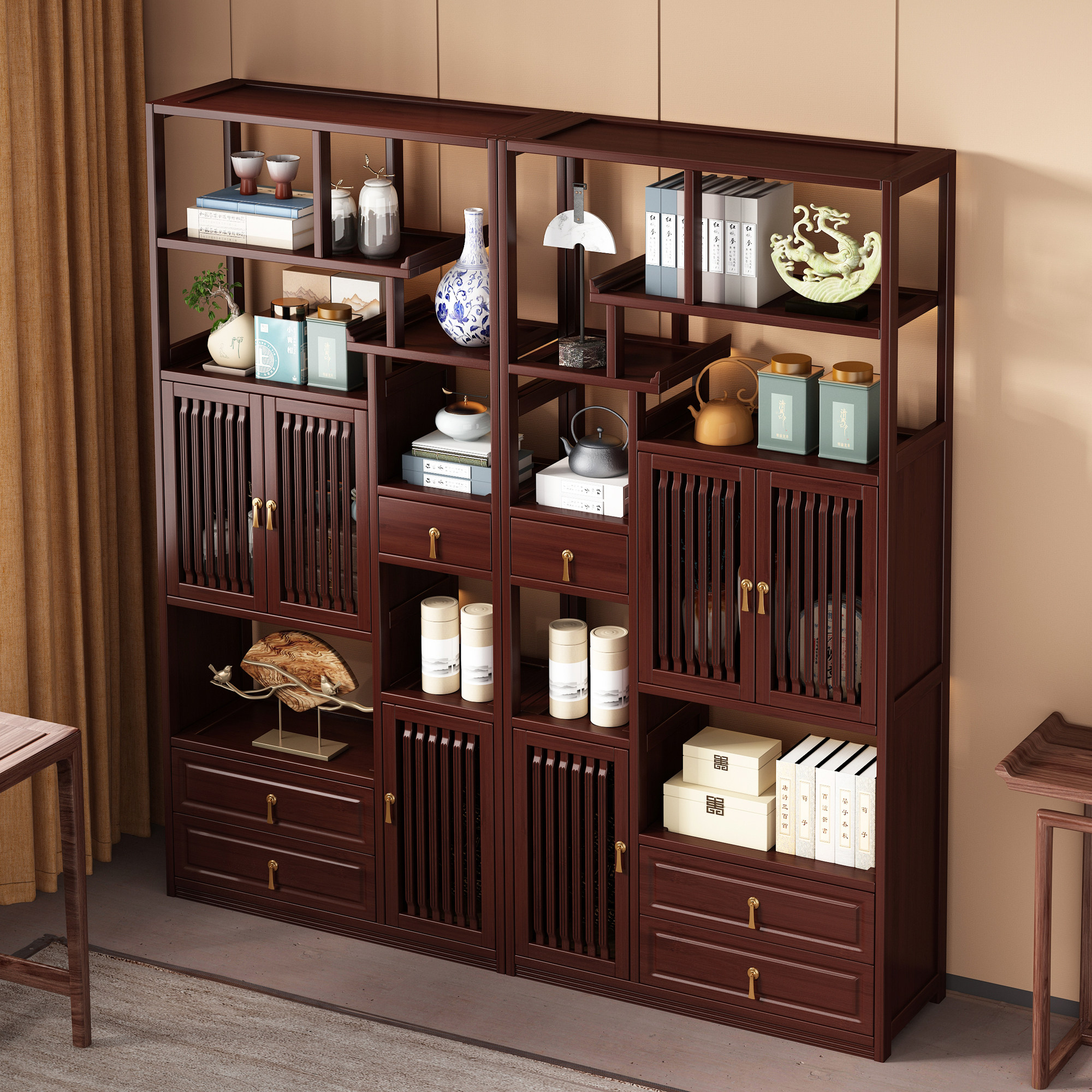 姿竹实木博古架多宝阁