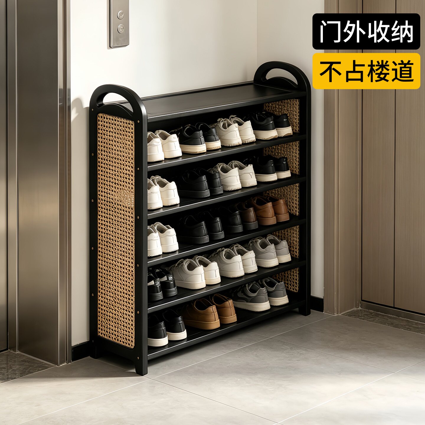 鞋架门口外楼道家用多层鞋子收纳架出租房用不占地方小窄简易鞋柜