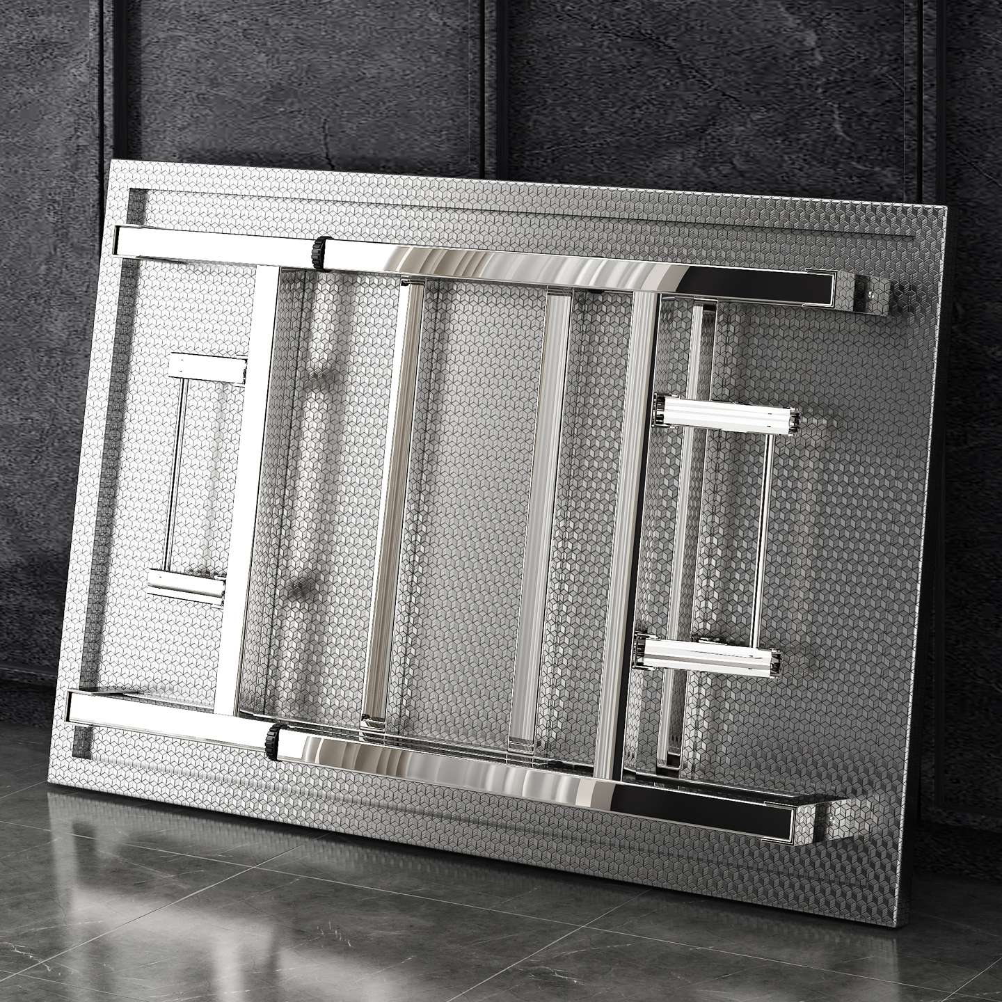 不晃不响防锈耐磨不锈钢折叠桌