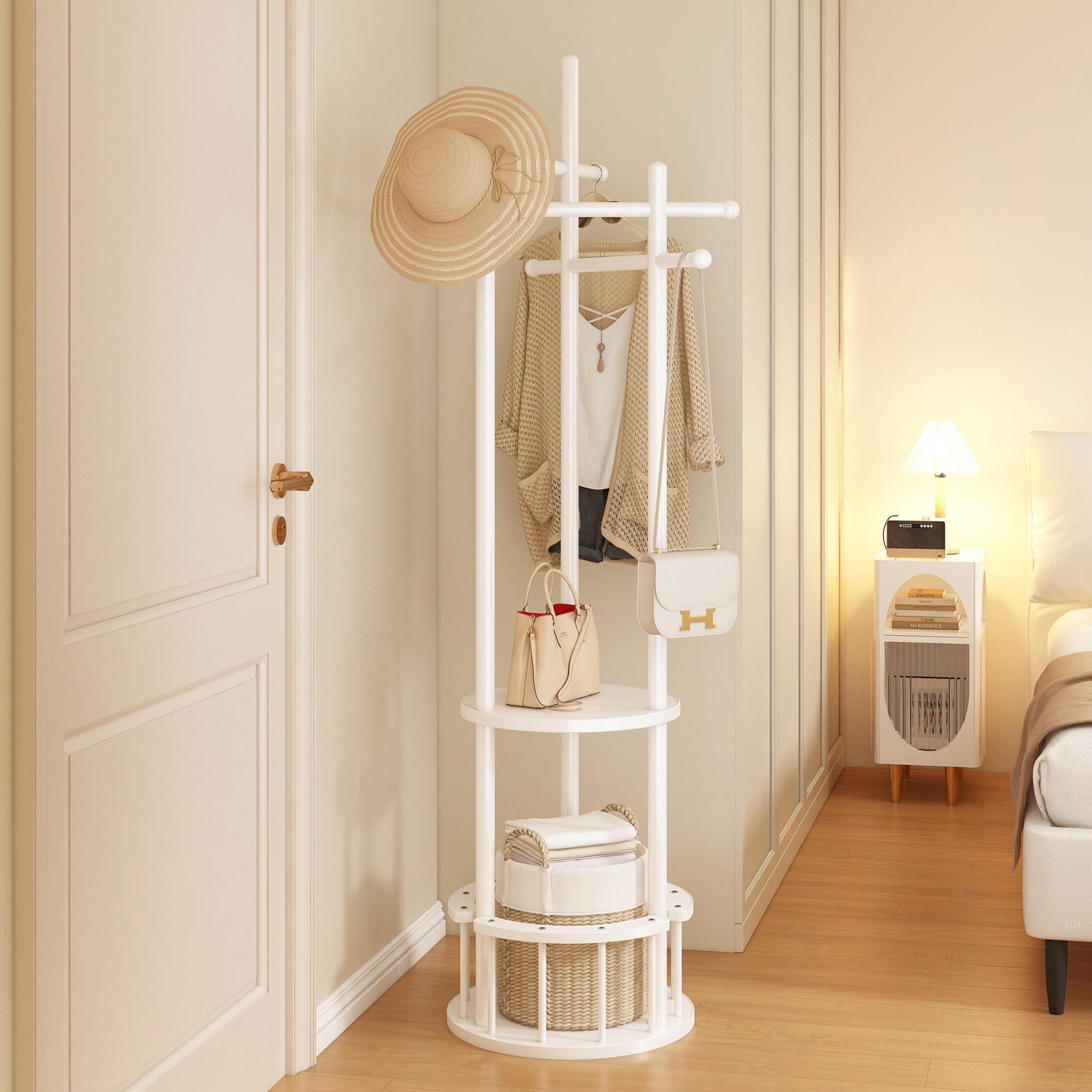 姿竹多功能实木衣帽架