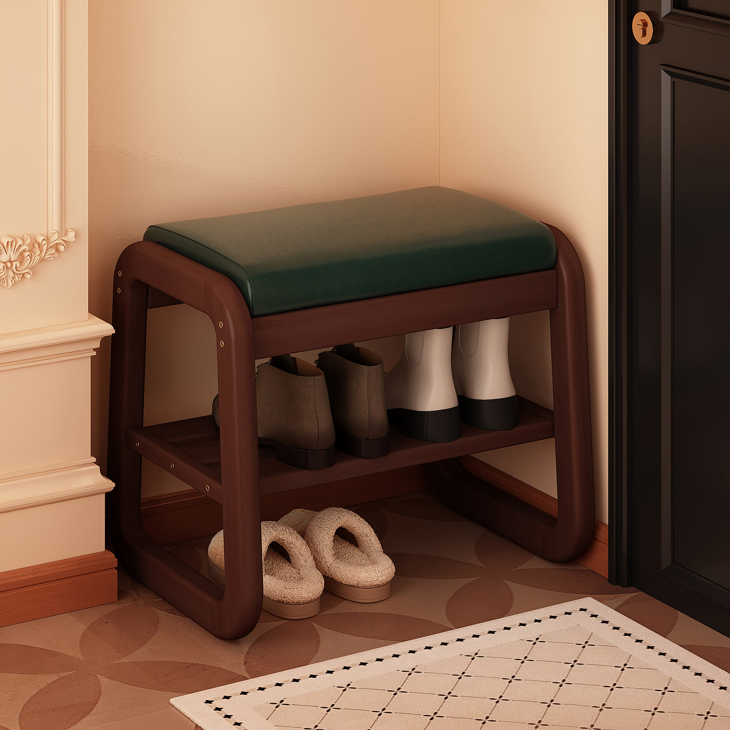 实木换鞋凳门口家用可坐可收纳穿鞋凳入户玄关沙发尾凳试衣间凳子