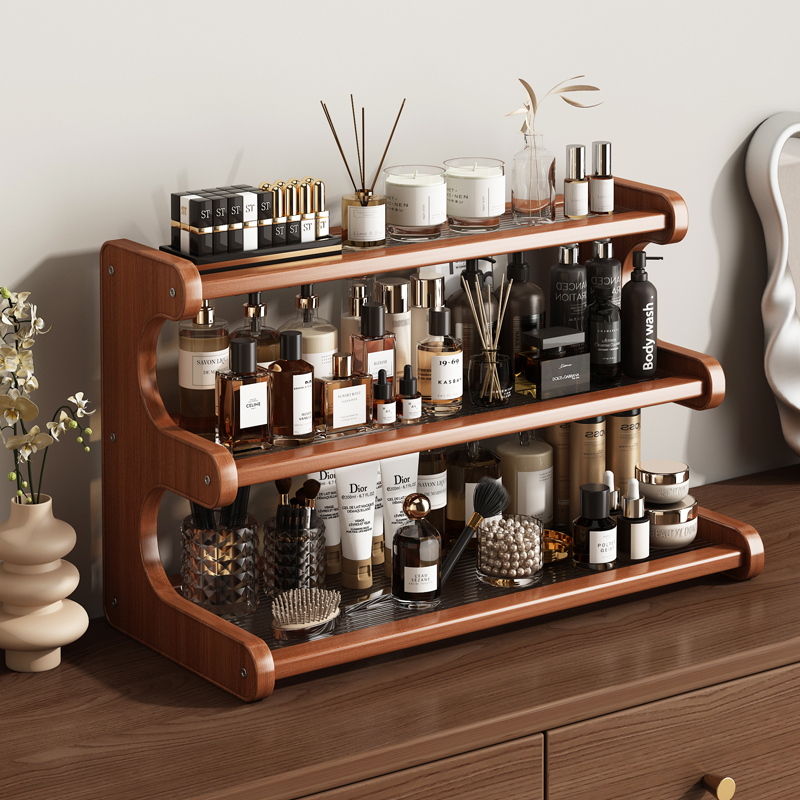 送货上门阶梯式结构化妆品置物架