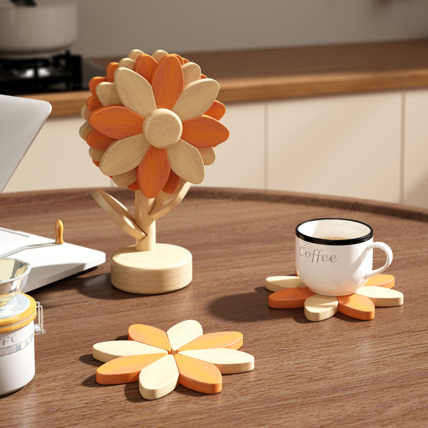 防烫防滑高颜值向日葵杯垫