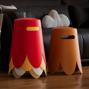 【羽毛球造型】家用圆凳可叠放