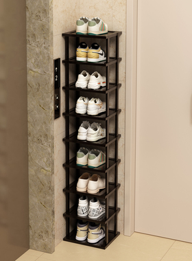 夹缝鞋架多层家用门口置物架入户门外楼道电梯小窄走廊简易鞋架子