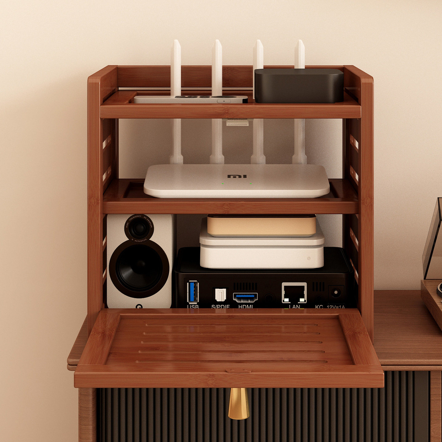 路由器电视机顶盒遮丑光猫收纳架宽带电线隐藏置物架WiFi放置架,收纳整理,路由器收纳盒/架,淘宝优惠券,粉丝福利购,淘宝优惠卷