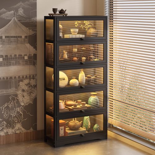 姿竹中式茶具收纳展示柜