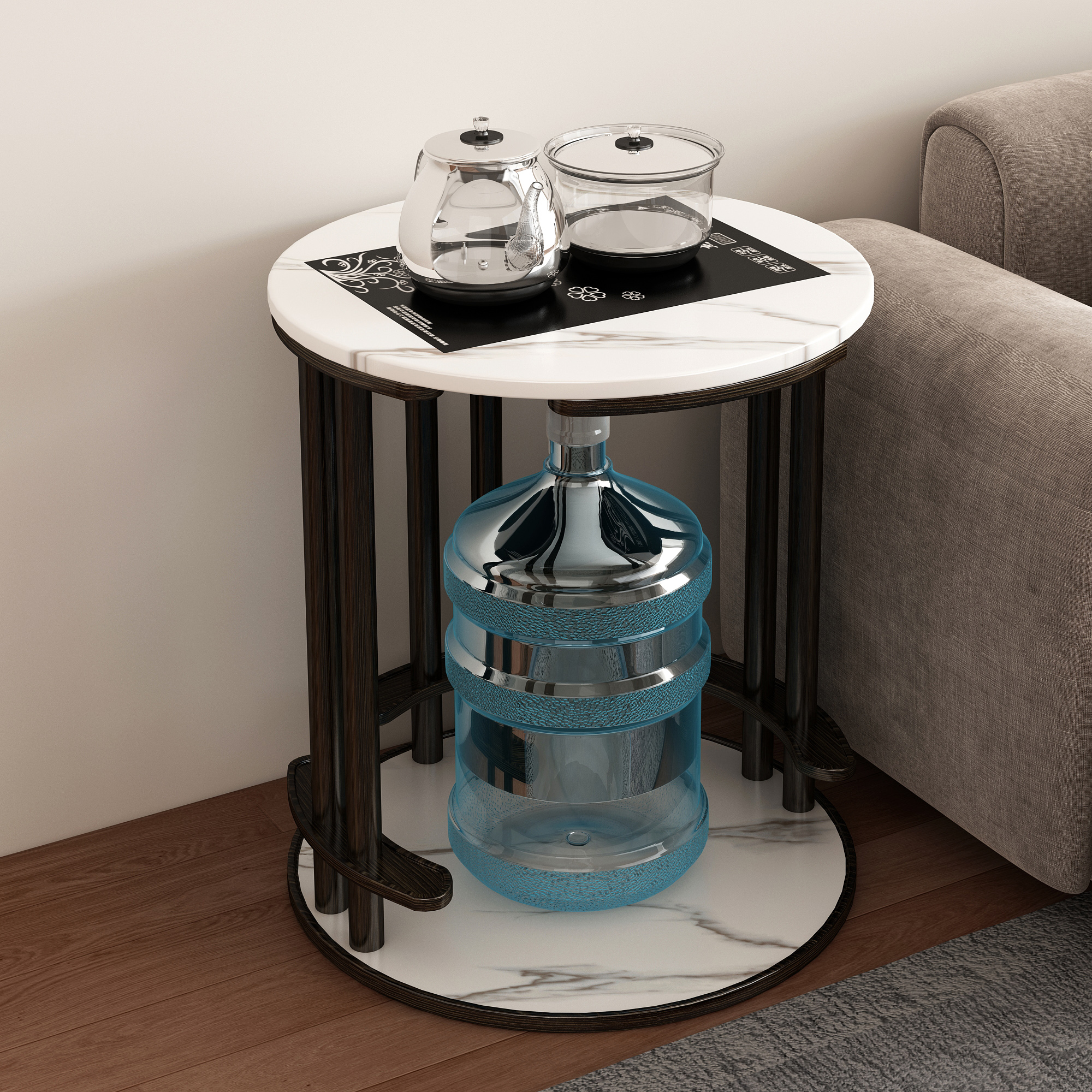 姿竹客厅轻奢风移动茶台