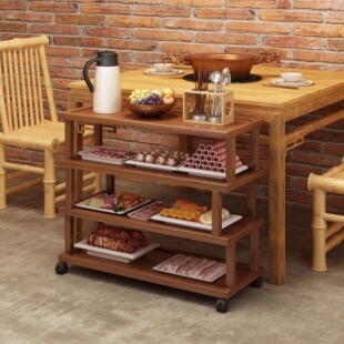 火锅店菜架子烤肉串串店专用架多层置物架商用带轮备菜层架推车