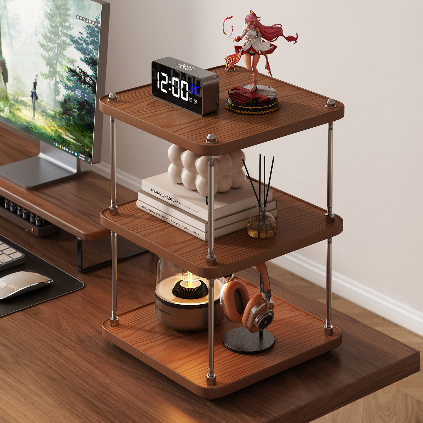 姿竹中古风置物架多层收纳架子