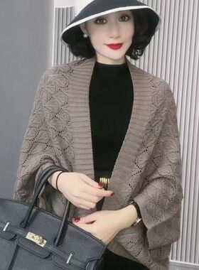 木沁秋冬纯色休闲女镂空