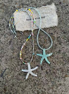 Y2K辣妹海星锁骨链2025新款