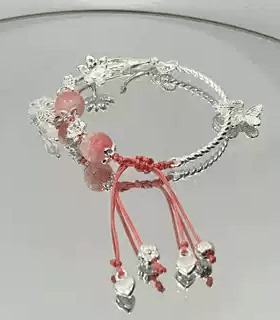 蝴蝶手链合金新中式未镶嵌女性