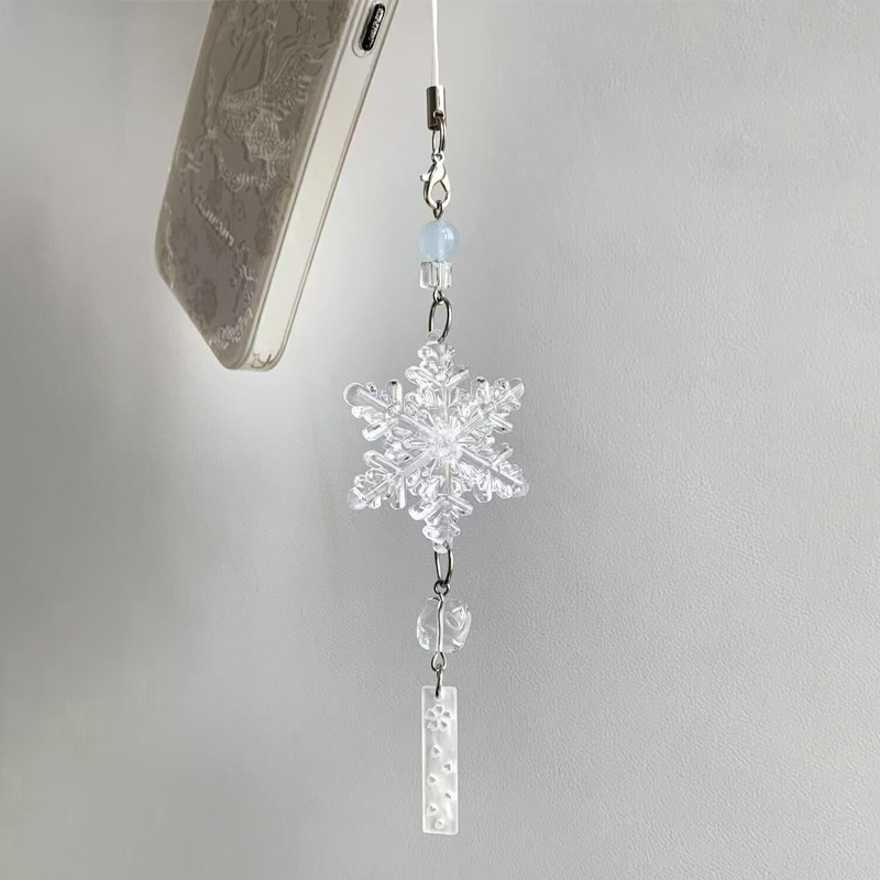 【蓝冰大雪花】ccd挂绳手作串珠自制少女心ins手机链可爱手机挂件