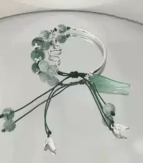 竹叶手链合金新中式未镶嵌女性