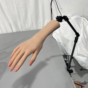 硅胶仿真假手模特带支架穿戴甲展示美甲练习手镯戒指拍摄直播展示
