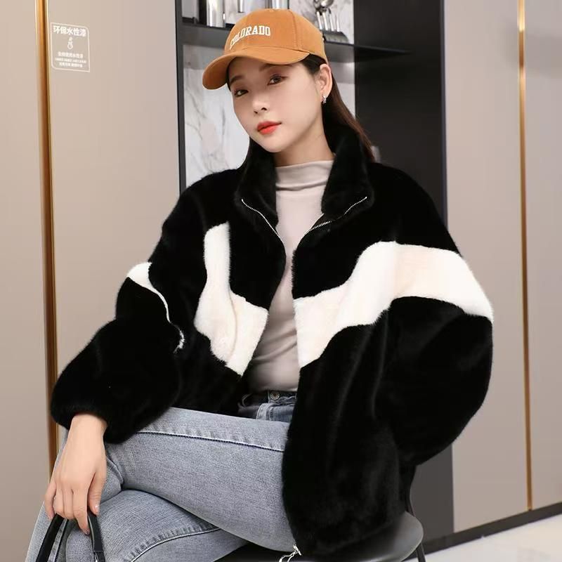 大码女装胖mm秋冬装短款羊羔毛大衣2025新款时尚复古开衫卫衣外套