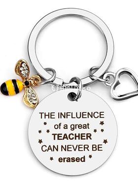Teacher Gifts不锈钢钥匙扣学生毕业感谢感恩节教师圣诞节小礼物
