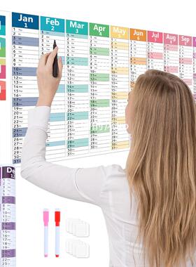 英文2026年日历打卡原创小格子年历台历高考考研日程计划表