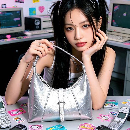 时尚新月形腋下包斜挎单肩包百搭