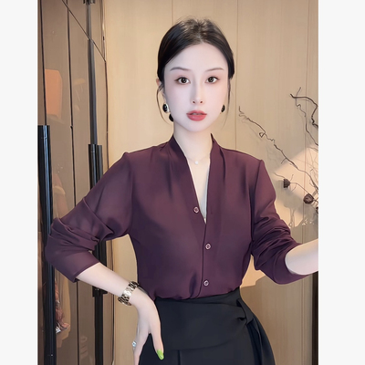 刘欣服饰 新款减龄显瘦上衣洋气百搭气质时尚韩版上衣64125