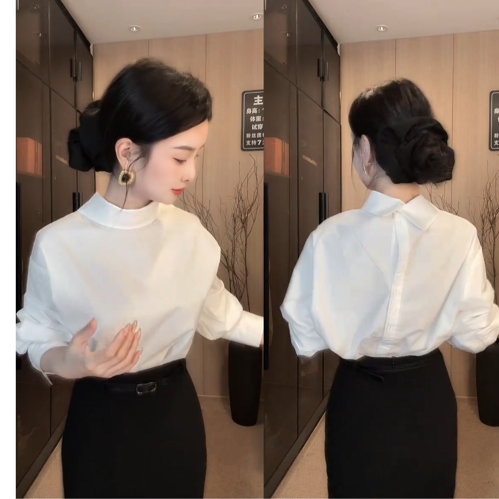 【欣欣精选】四季款设计感长袖打底T恤减龄显瘦轻奢气质上衣6364,女装/女士精品,衬衫,淘宝优惠券,粉丝福利购,淘宝优惠卷