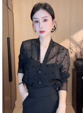 刘欣服饰 春夏新款气质秋冬打底长袖小众上衣时尚上衣衬衫3321