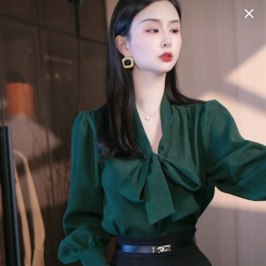 现 刘欣服饰设计感复古磨毛轻奢洋气系带小众极简衬衫1142,女装/女士精品,衬衫,淘宝优惠券,粉丝福利购,淘宝优惠卷