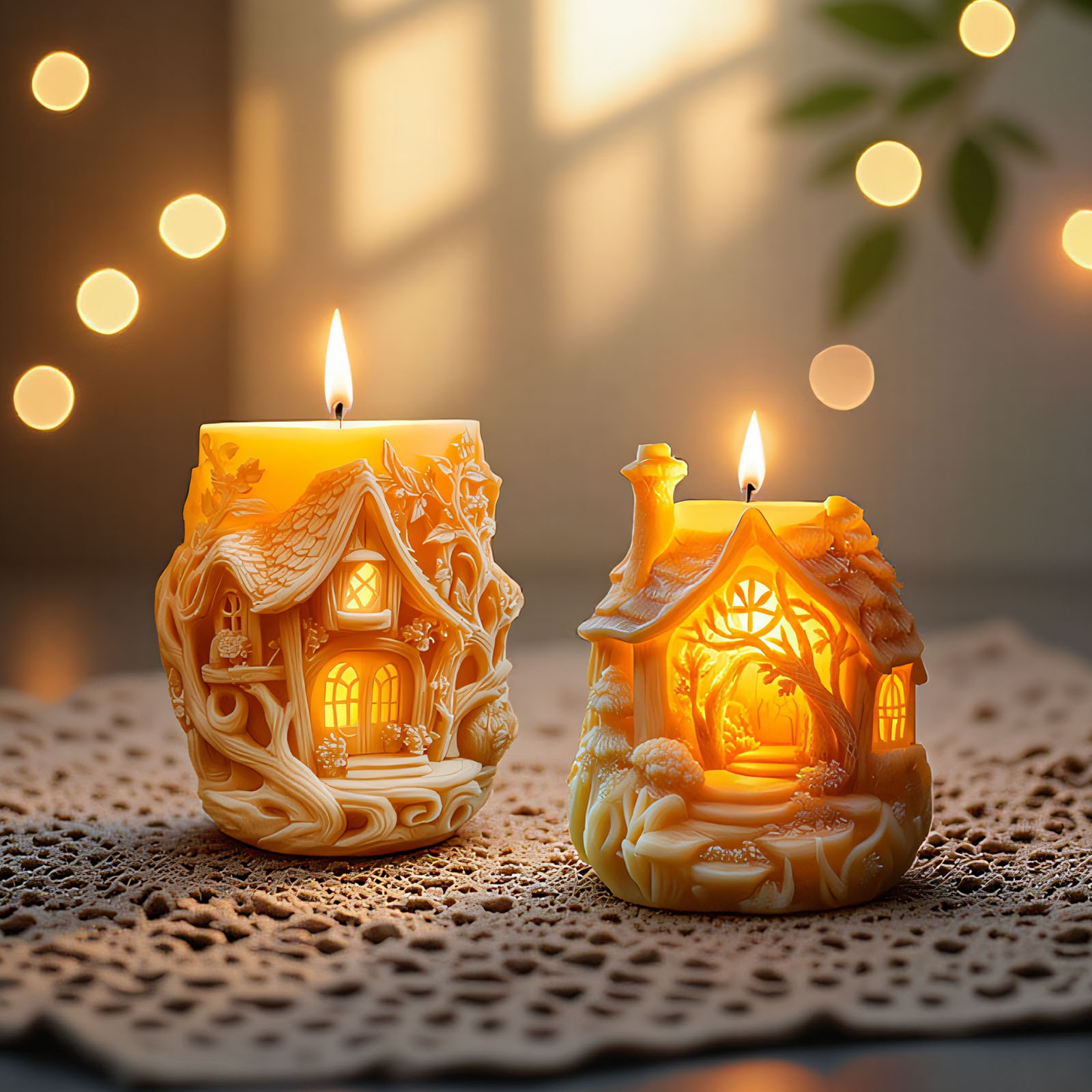 Sanxin Tree House Aromatherapy Candle Silicone Mold DIY Fai