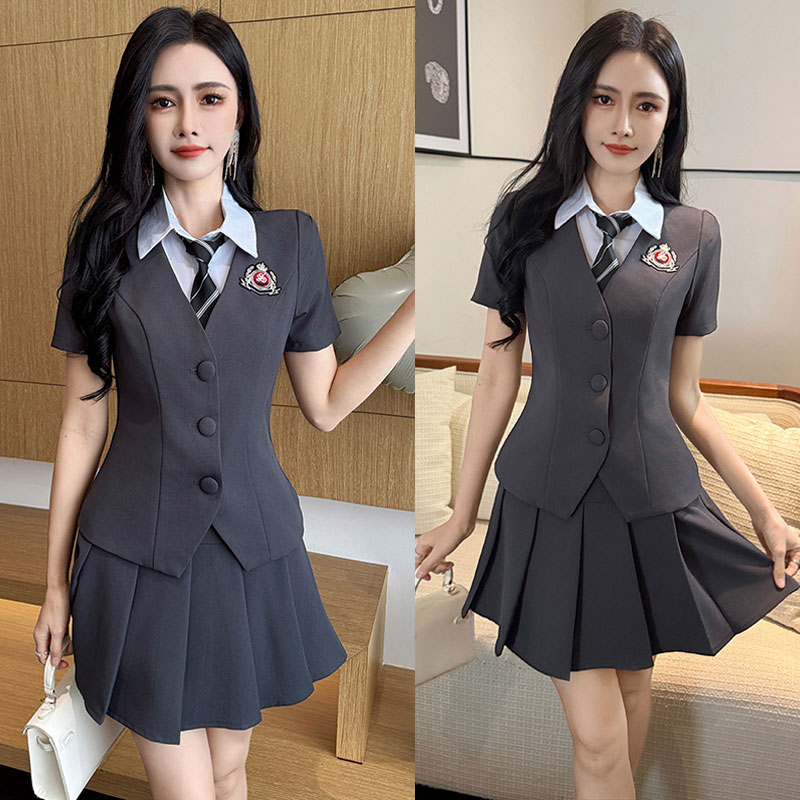 足疗采耳修身显瘦酒吧技师柔式裙