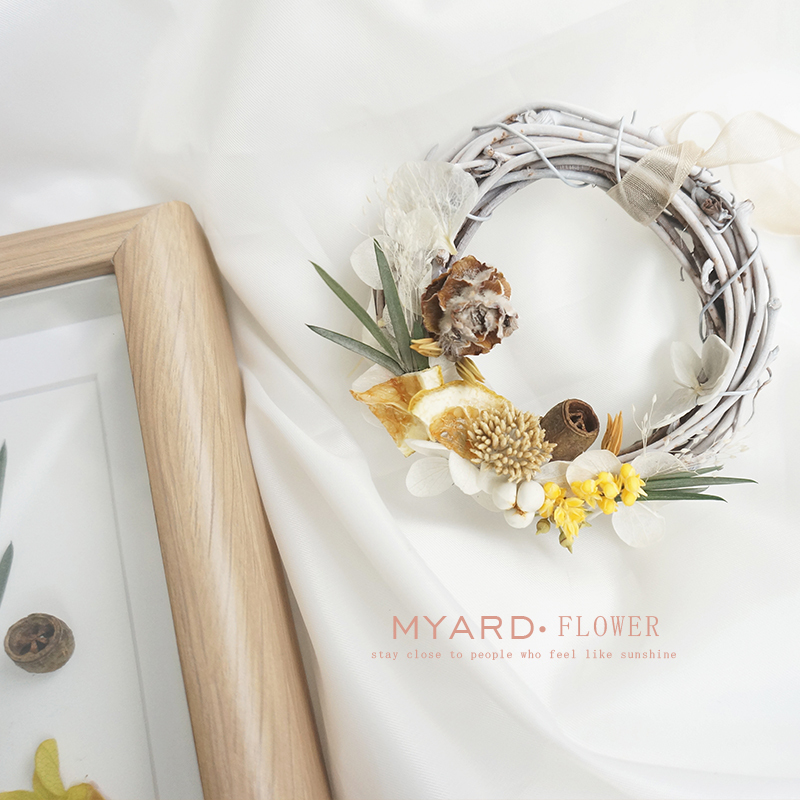 MYARD柠檬干花藤环永生花车饰门上装饰花环伴娘森系礼盒伴手礼在类目 鲜花速递/花卉仿真/绿植园艺, 永生花/干花, 永生花中 - 来自Buy2taobao.com提供专业的淘宝代购服务