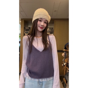 简约毛针织吊带背心 原创秋季 MY1019 温柔背心