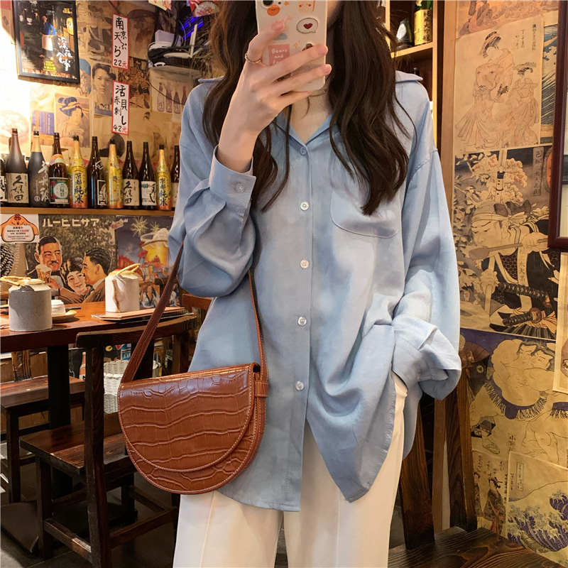 Real price autumn and winter lazy loose versatile shirt + casual slim pants