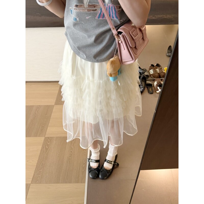 春夏时尚百搭韩系温柔风多层蓬蓬蛋糕半身裙女