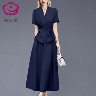 女御姐风休闲高级感短袖 2025夏季 气质套装 新款 两件套半身裙潮 时尚