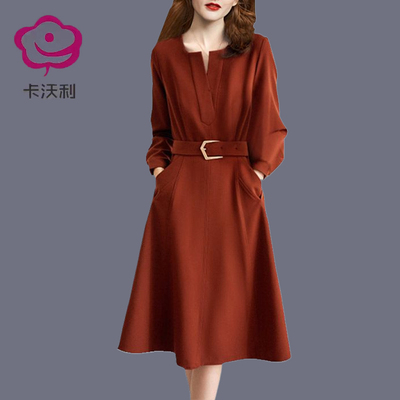 卡沃利时尚气质A字裙高档百搭