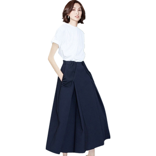 时尚女神范套装裙女夏2026新款韩版气质衬衫半身裙子两件套中长款