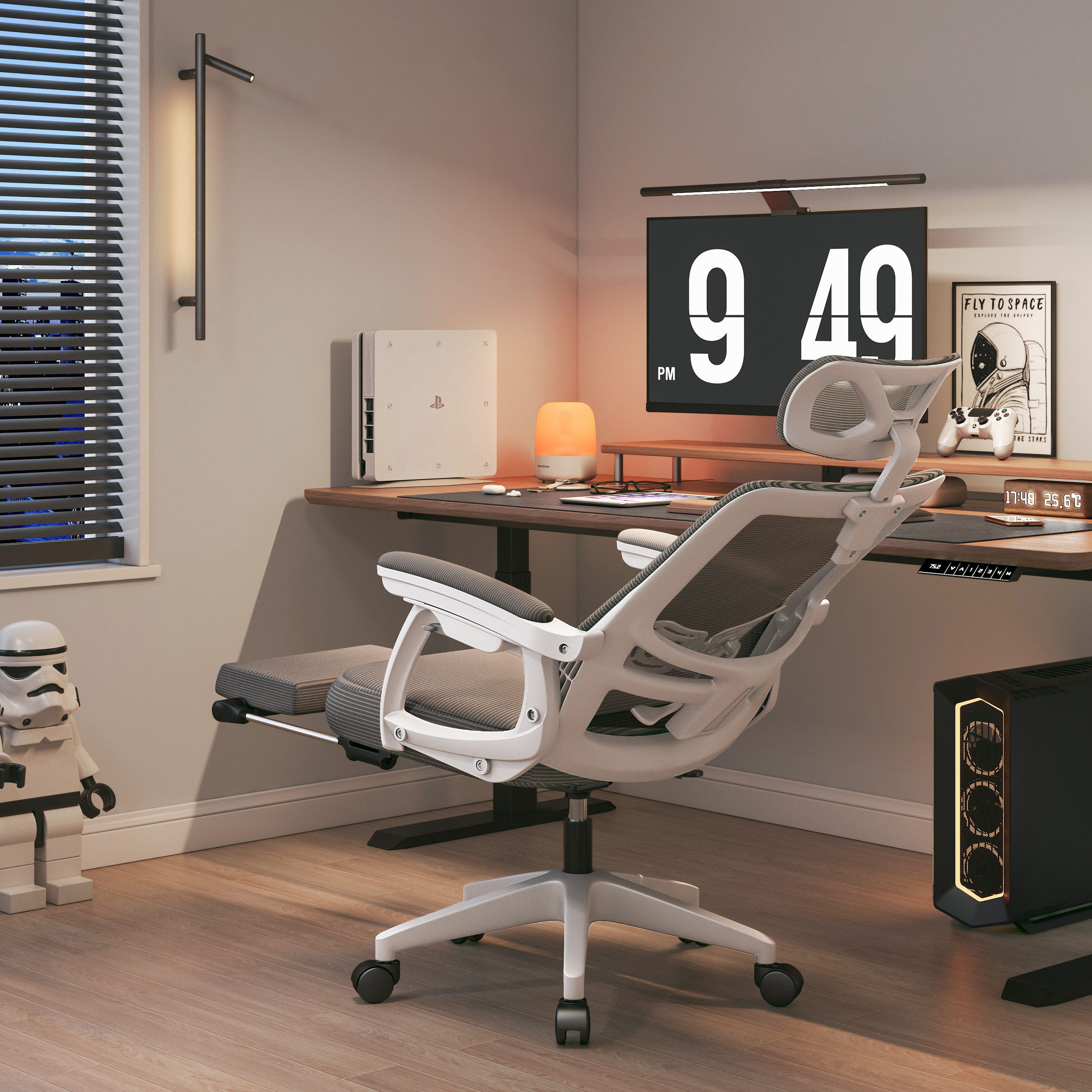 办公椅可躺午休人体工学椅子电脑椅舒适久坐转椅办公室老板椅座椅