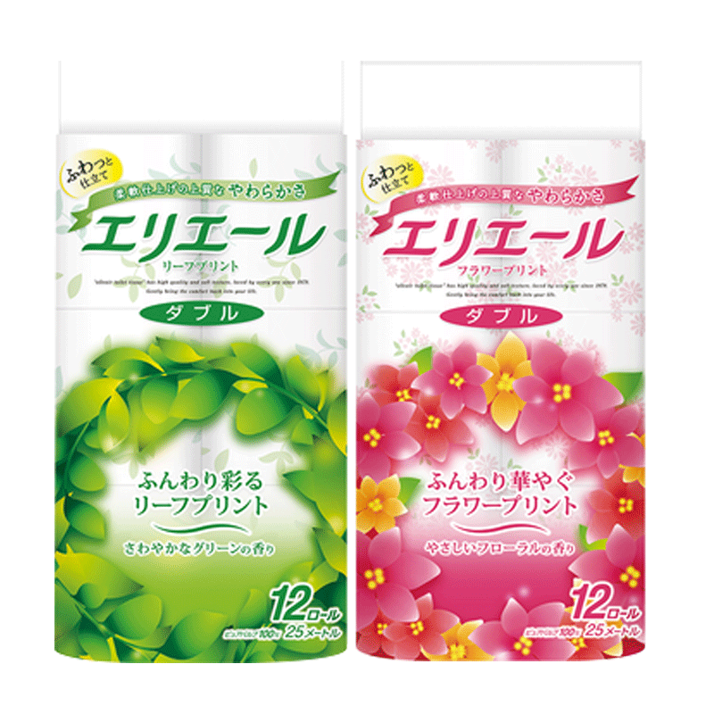 日本原裝大王制紙elleair愛(ài)璐兒柔韌親膚可溶水香氛衛(wèi)生卷筒紙