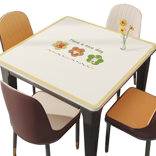 四方桌布轻奢高级感免洗防水防油防烫正方形餐桌垫PVC桌子保护垫