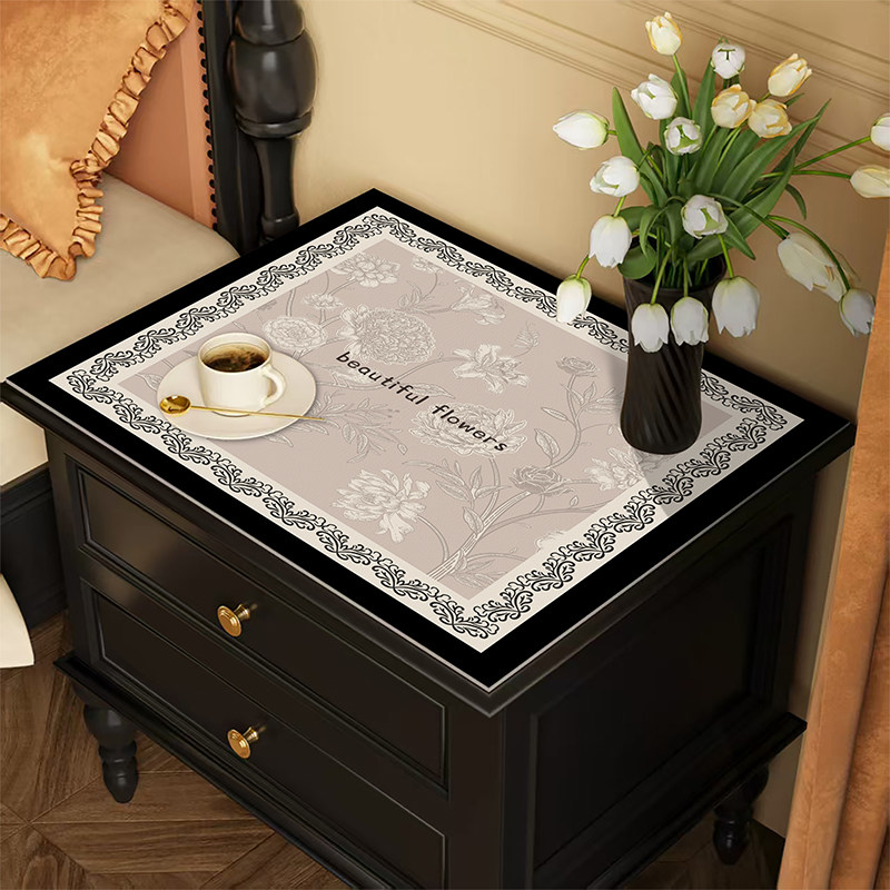 2026新款床头柜桌垫防尘盖垫防水防尘罩免洗皮革台面垫床头柜垫子,居家布艺,桌布,淘宝优惠券,粉丝福利购,淘宝优惠卷