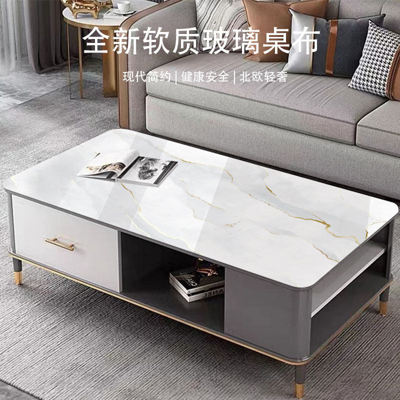 大理石纹茶几垫子PVC桌布防水防油防烫免洗岩板桌面保护膜餐桌垫,居家布艺,桌布,淘宝优惠券,粉丝福利购,淘宝优惠卷