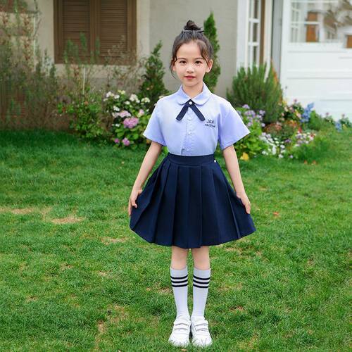 泰式学院风夏小学生毕业班服幼儿园园服女童泰国校服洋气JK裙套装