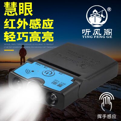 听风阁夜钓灯LED感应头灯超长续航上饵灯超亮夹帽灯慧眼帽檐灯