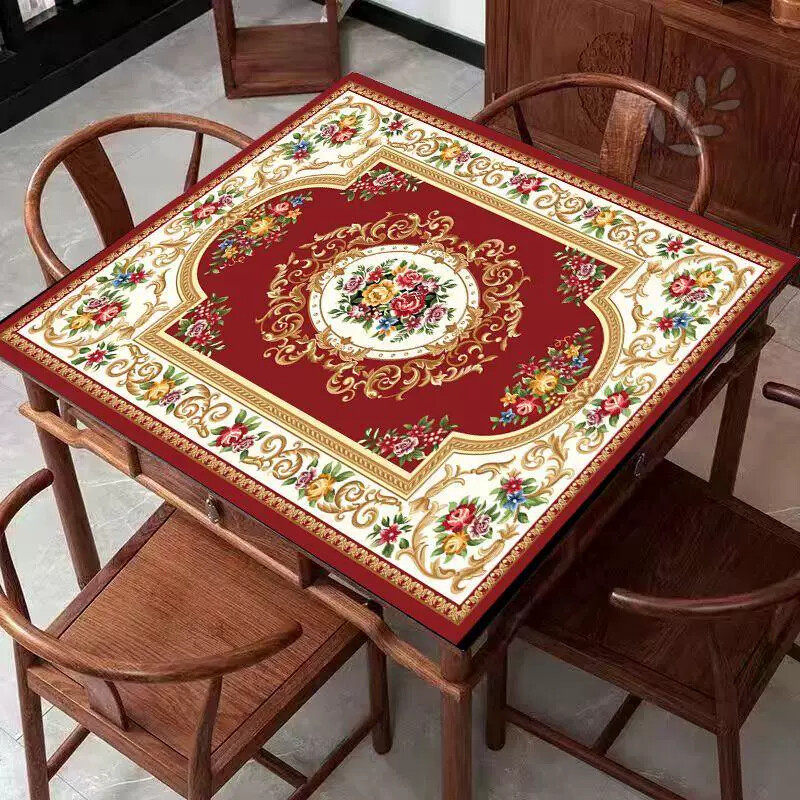 麻将机桌面打扑克牌专用桌布垫子棋牌室牌九台布正方形加厚消音毯