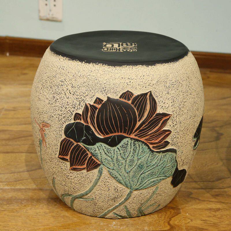 小板凳中式可爱家居客厅创意品树脂鼓凳换鞋凳仿古典琴古筝小凳子