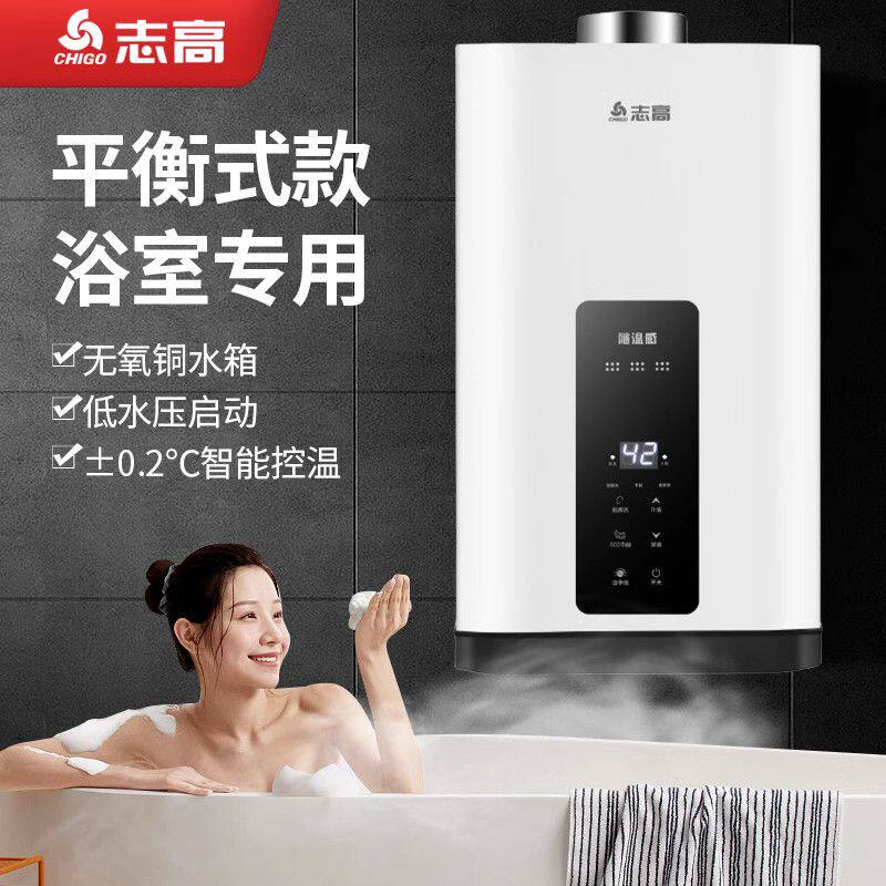 [志高]燃气热水器淋浴洗澡平衡式强排式恒温天然气液化气8L12升13