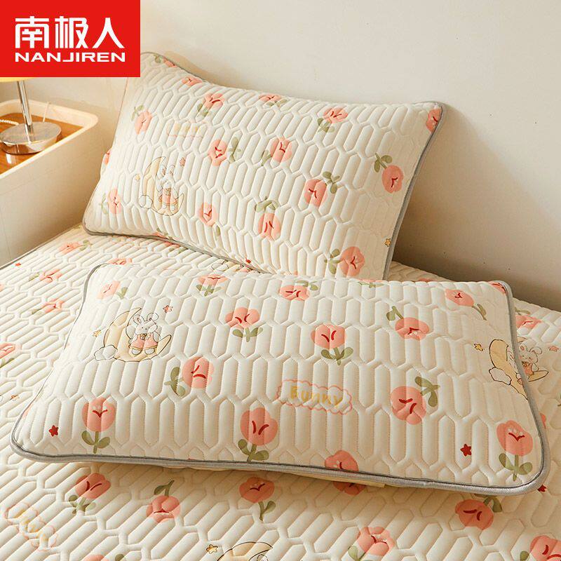 乳胶枕套冰丝枕头套一对装ins单人夏季凉感枕芯套宿舍家用48x74cm