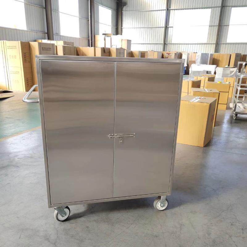 定制304201不锈钢活动柜工具柜器械柜带轮子矮柜带锁收纳储物柜
